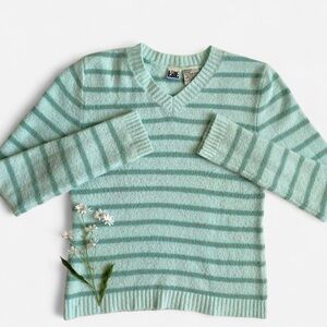 Vintage Y2K striped mint sweater